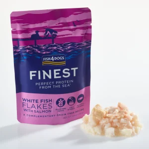 Fish4Dogs Finest White Fish Flakes with Salmon - 100g