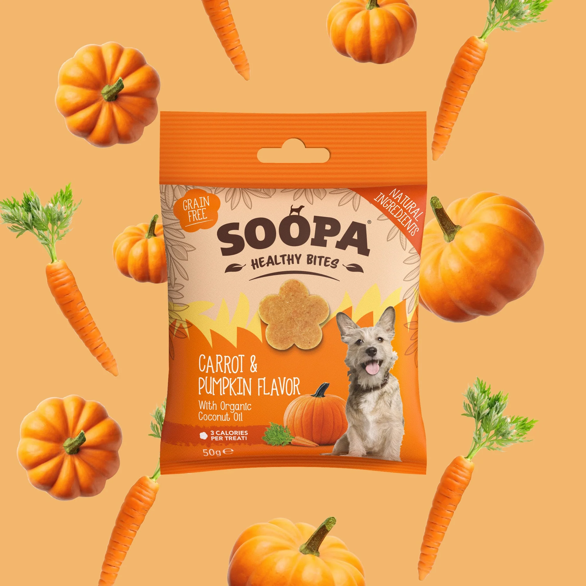 Soopa Carrot & Pumpkin Healthy Bites - 50g