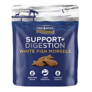 Fish4Dogs Support Plus Digestion White Fish Morsels - 225g