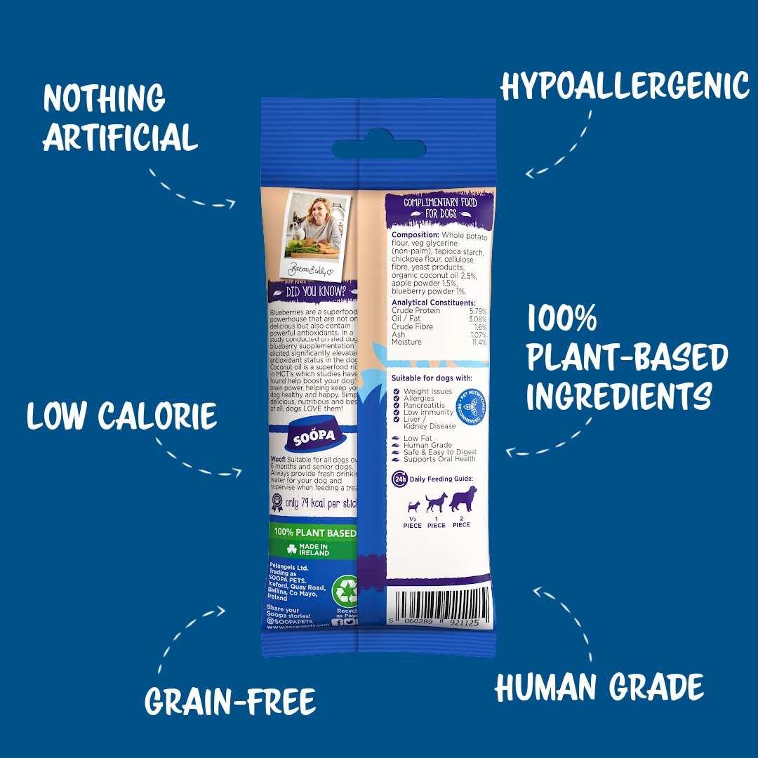 Soopa Apple & Blueberry Dental Sticks - Image 3