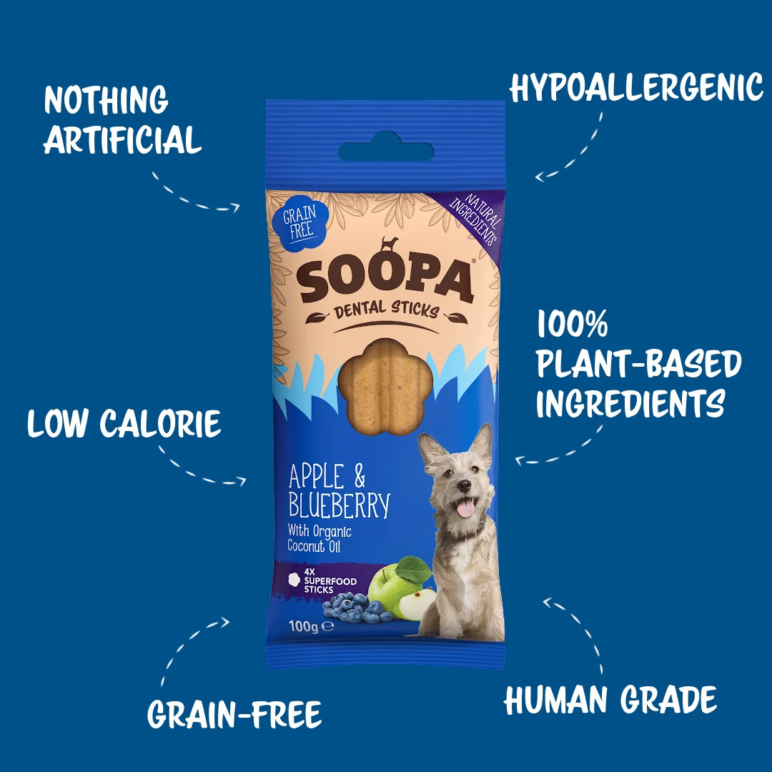 Soopa Apple & Blueberry Dental Sticks - Image 2