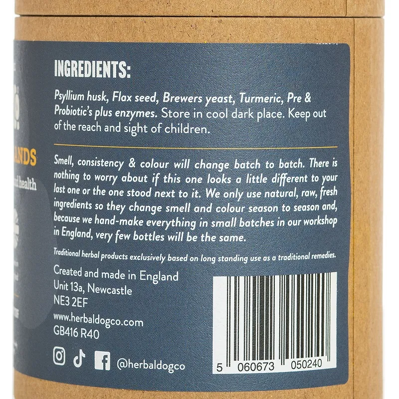 Herbal Dog Co. Anal Gland - Natural Herbal Support Powder - Dog & Puppy - 250ml - Image 4