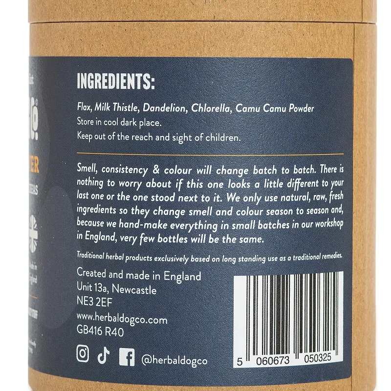 Herbal Dog Co. Liver & Pancreas - Natural Herbal Support Powder - Dog & Puppy - 250ml - Image 4