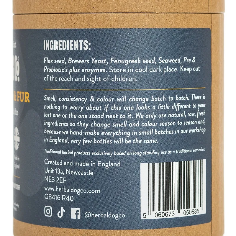 Herbal Dog Co. Skin & Fur - Itchy Dog - Fur Loss - Natural Herbal Supplement - 250ml - Image 4