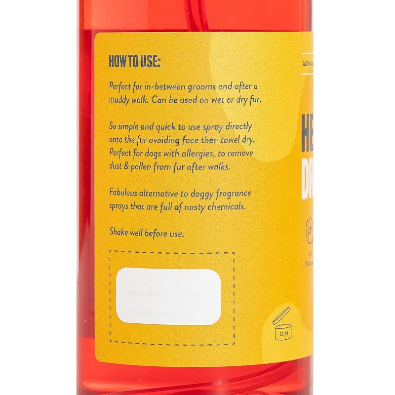 Herbal Dog Co. Raspberry & Vanilla - Dry Shampoo - 250ml - Image 2