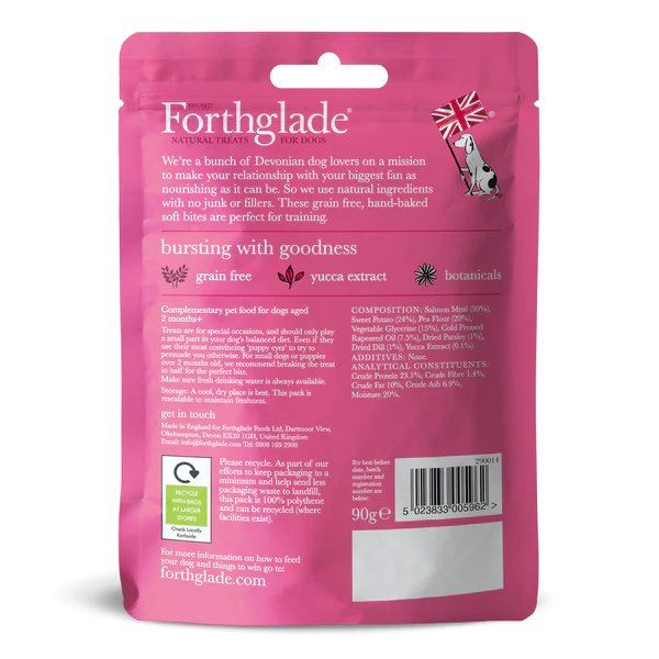 Forthglade Natural Soft Bite Treats With Salmon - 90g - Image 4