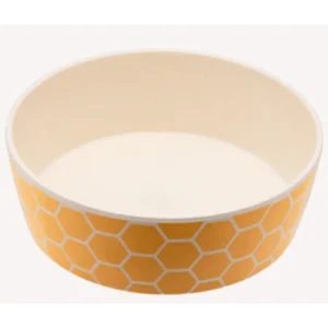 Printed Bamboo Food & Water Bowl - Honey Comb - (Various Sizes)