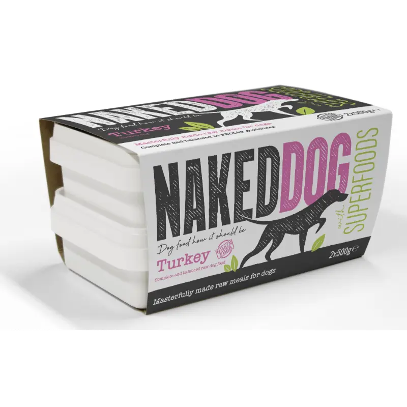 Naked Dog Superfoods Turkey - 2x500g