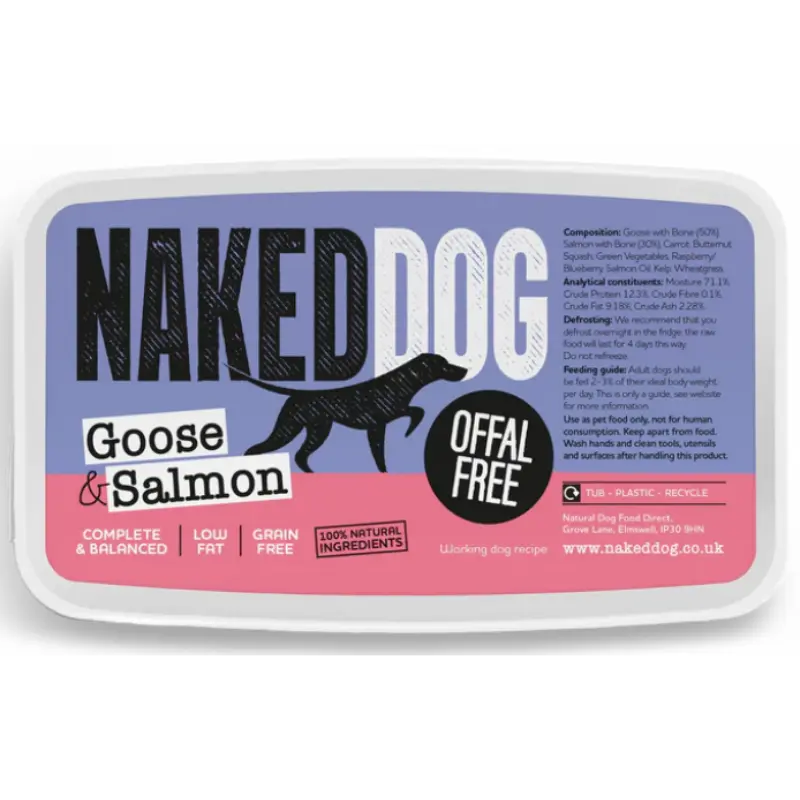 Naked Dog Offal Free Goose & Salmon - 2x 500g