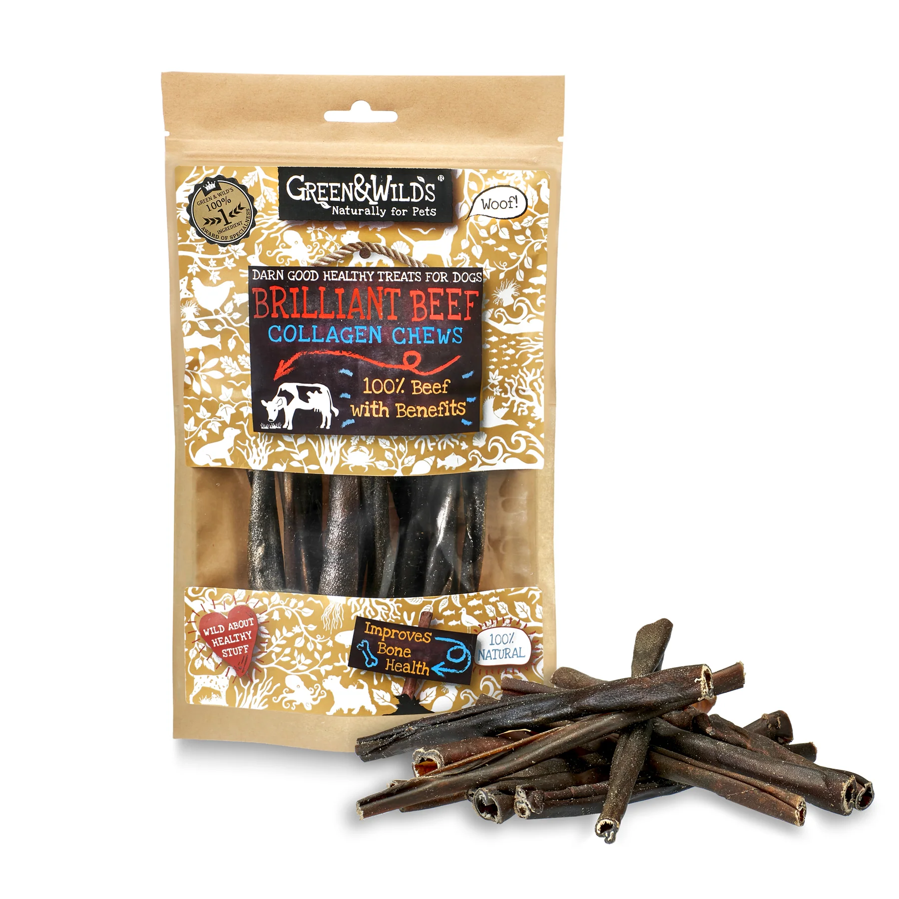 Green & Wilds Brilliant Beef Collagen Chews - 100g
