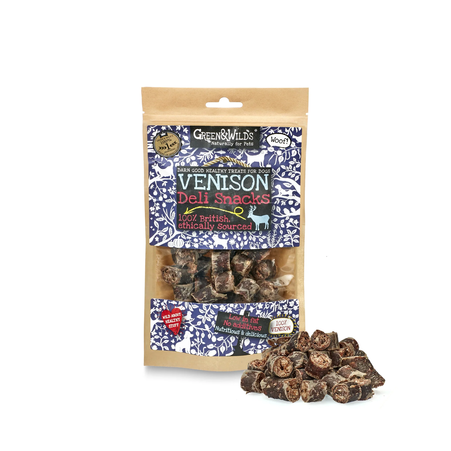 Green & Wilds Venison Snacks - 75g - Image 2