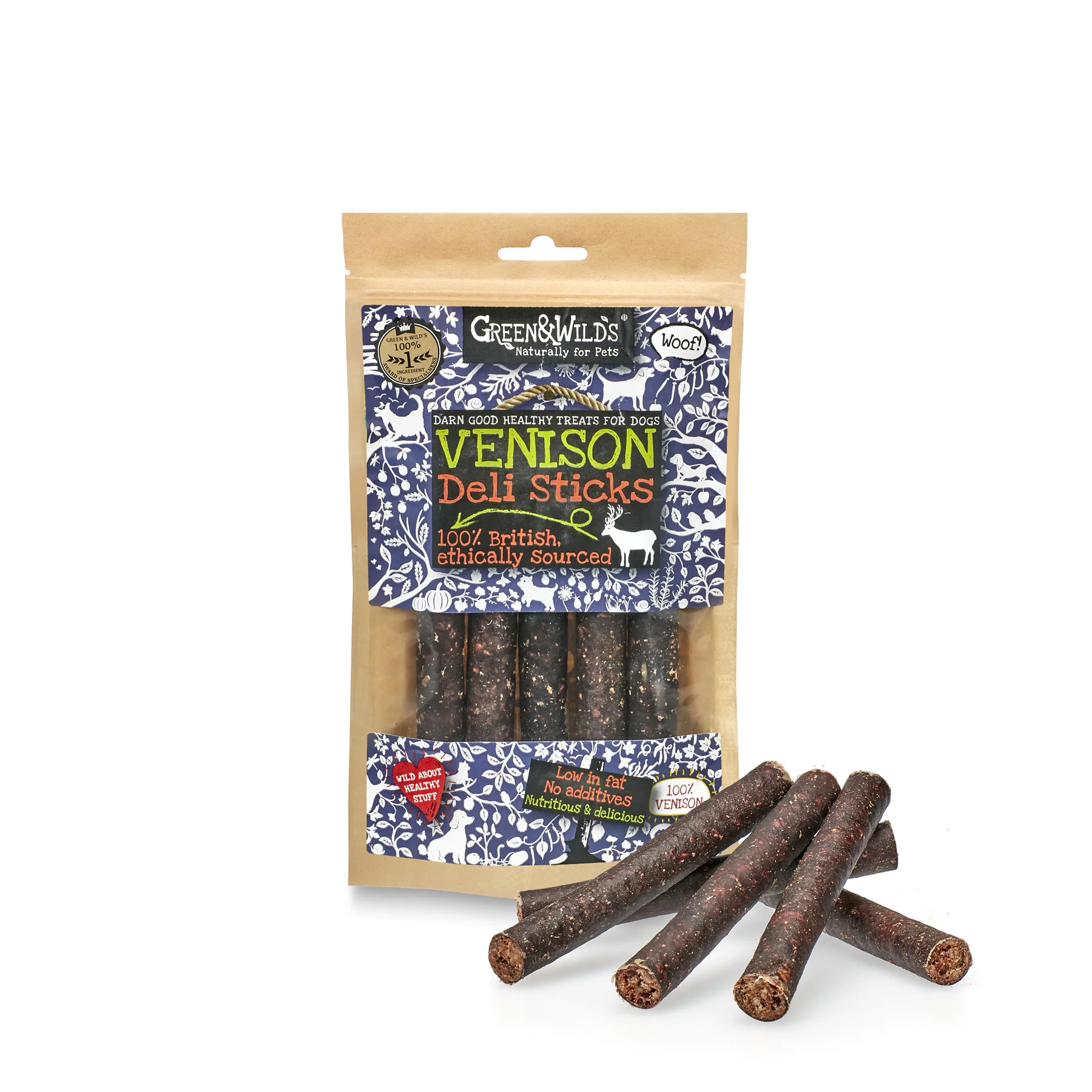 Green & Wilds Venison Sticks - 75g - Image 2