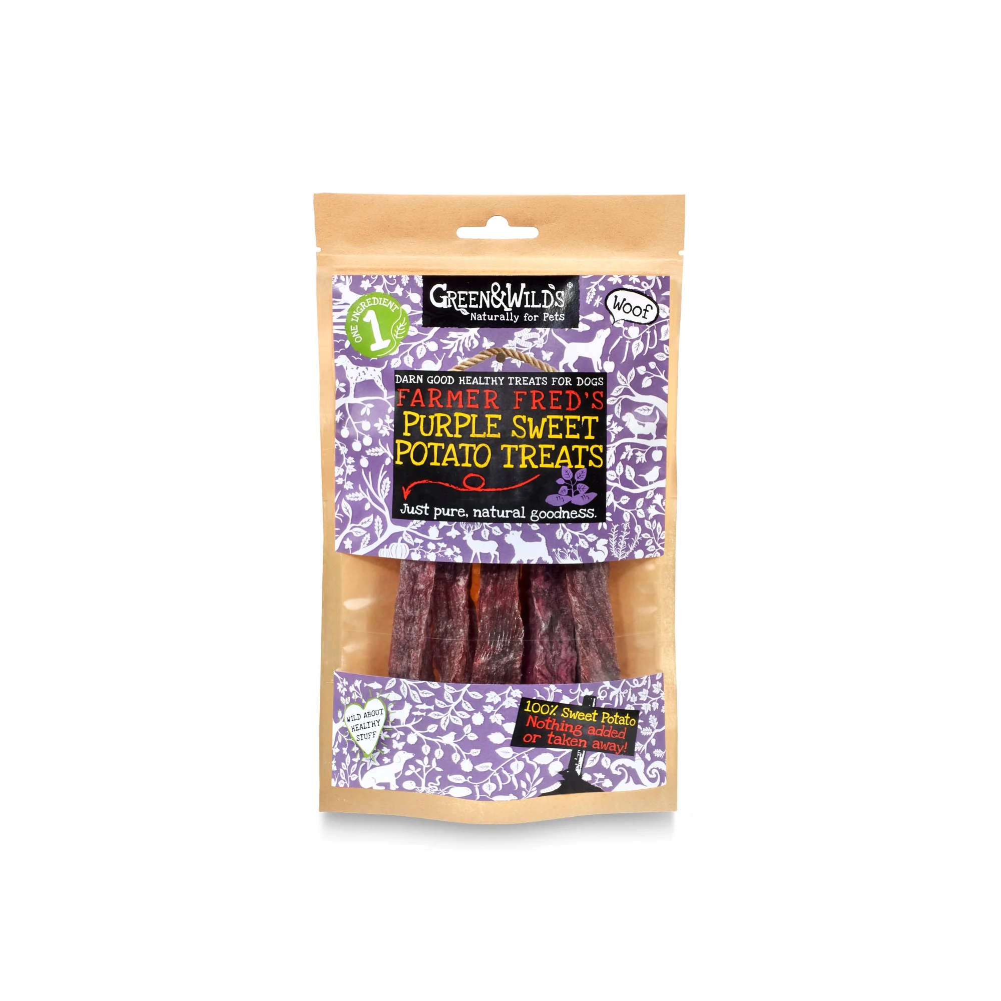 Green & Wilds Purple Sweet Potato Treats - 100g - Image 2