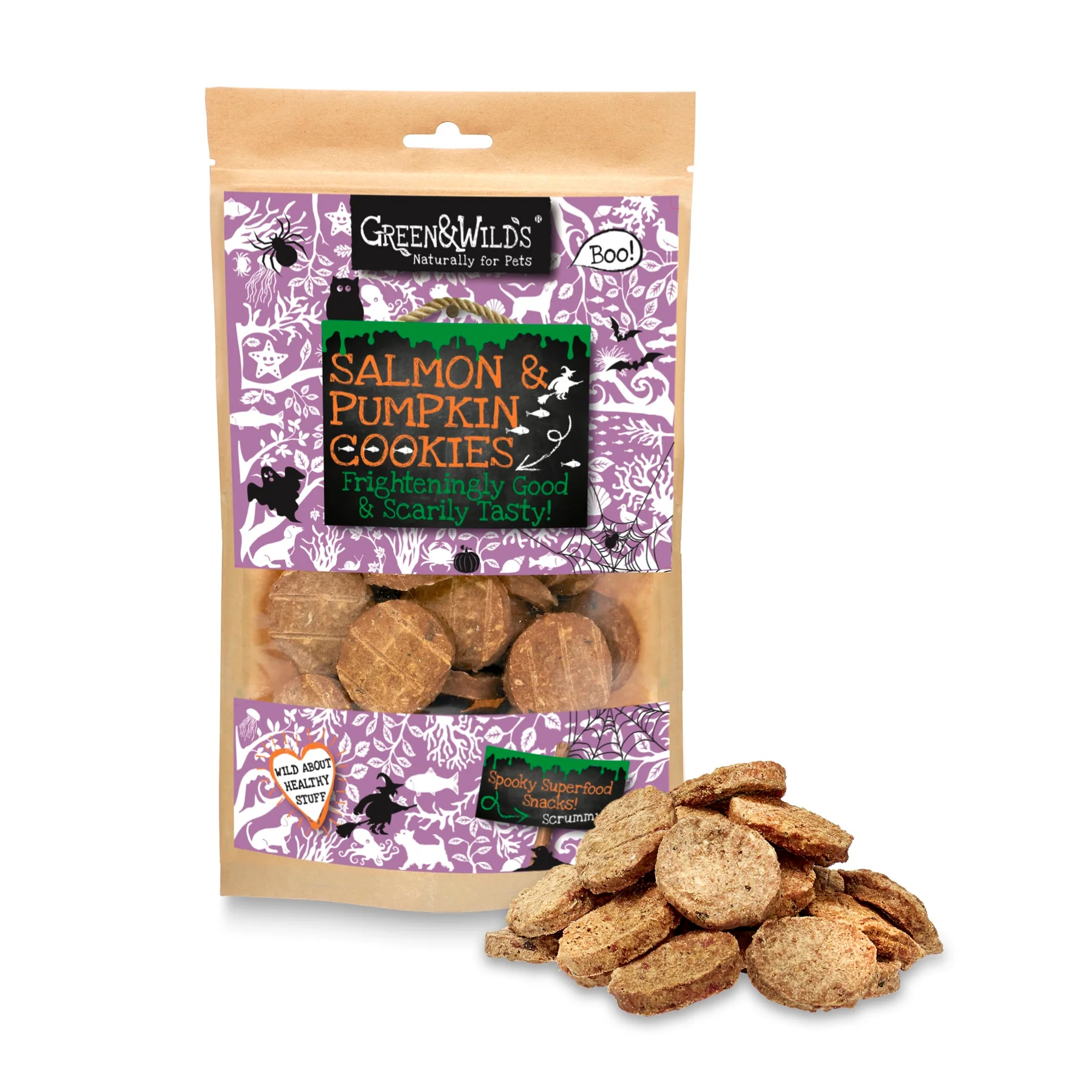 Green & Wilds Salmon & Pumpkin Cookies - 150g